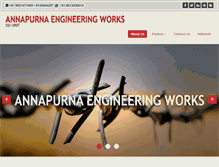 Tablet Screenshot of annapurnaengineeringworks.com